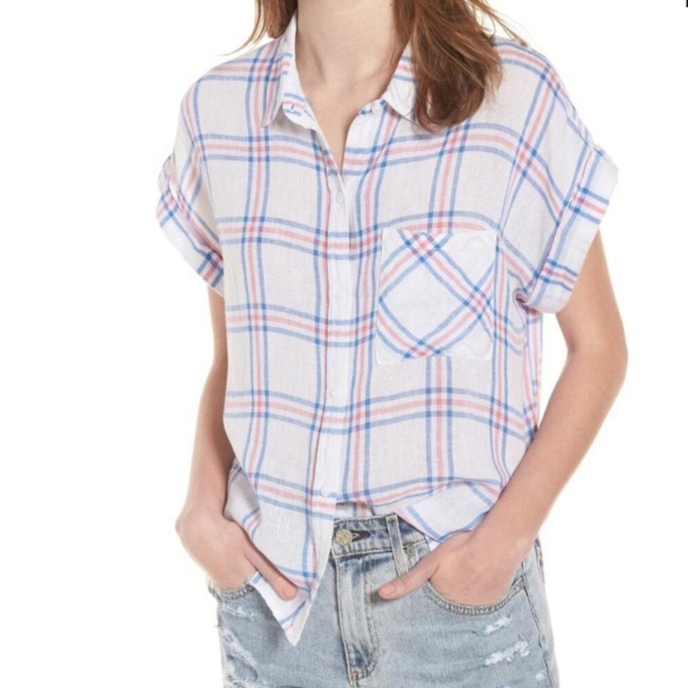 NWT Rails Whitney striped shirt sleeve top